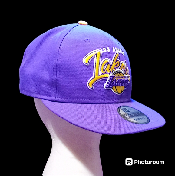 Los Angeles Lakers Snap-Back Hat, New Era, Purple and Gold, Adjustable - Picture 12 of 13